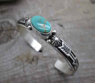 Navajo American Royston Turquoise Cuff Bracelet